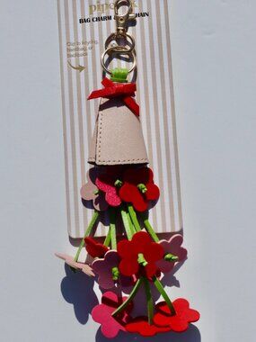 NWT Piper K Flower Bag Charm - Flower Bouquet Charm